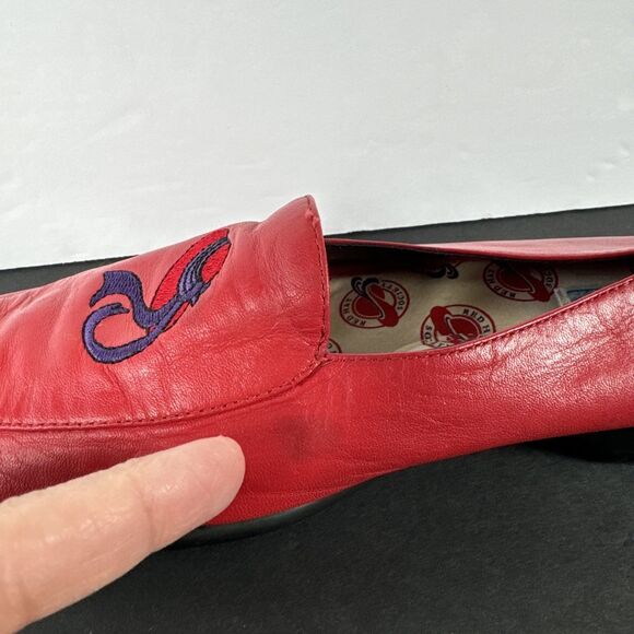 VTG Grashoppers by KEDS RED HAT SOCIETY shoes Red leather size 7.5 M PREOWNED‎ - Picture 3 of 9